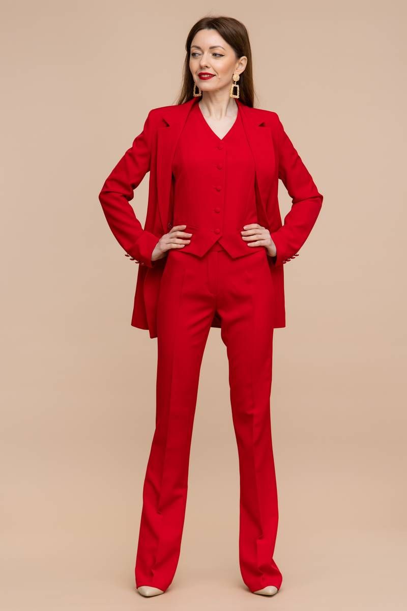 Брючный костюм Domna 16069 красный
