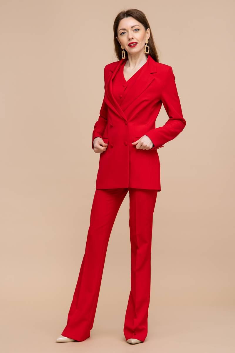 Брючный костюм Domna 16069 красный