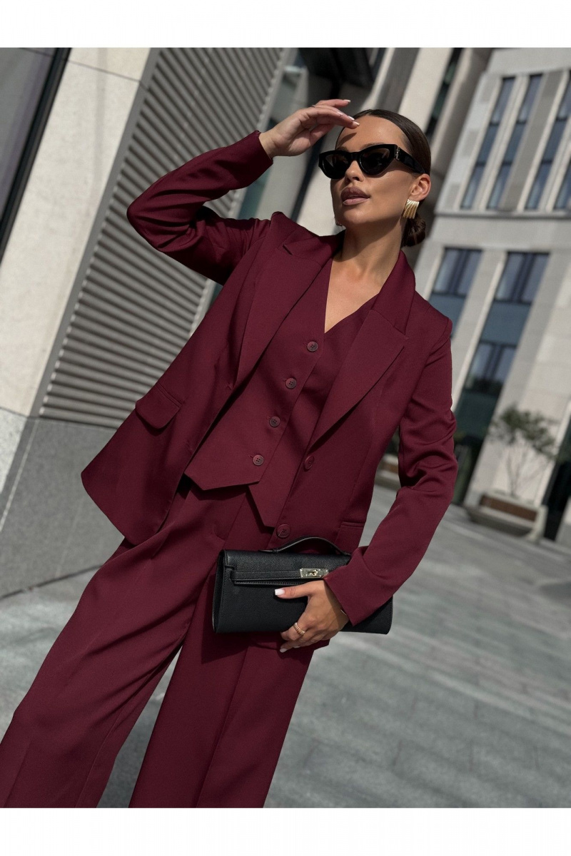 Брючный костюм Dilana VIP 2123 марсала