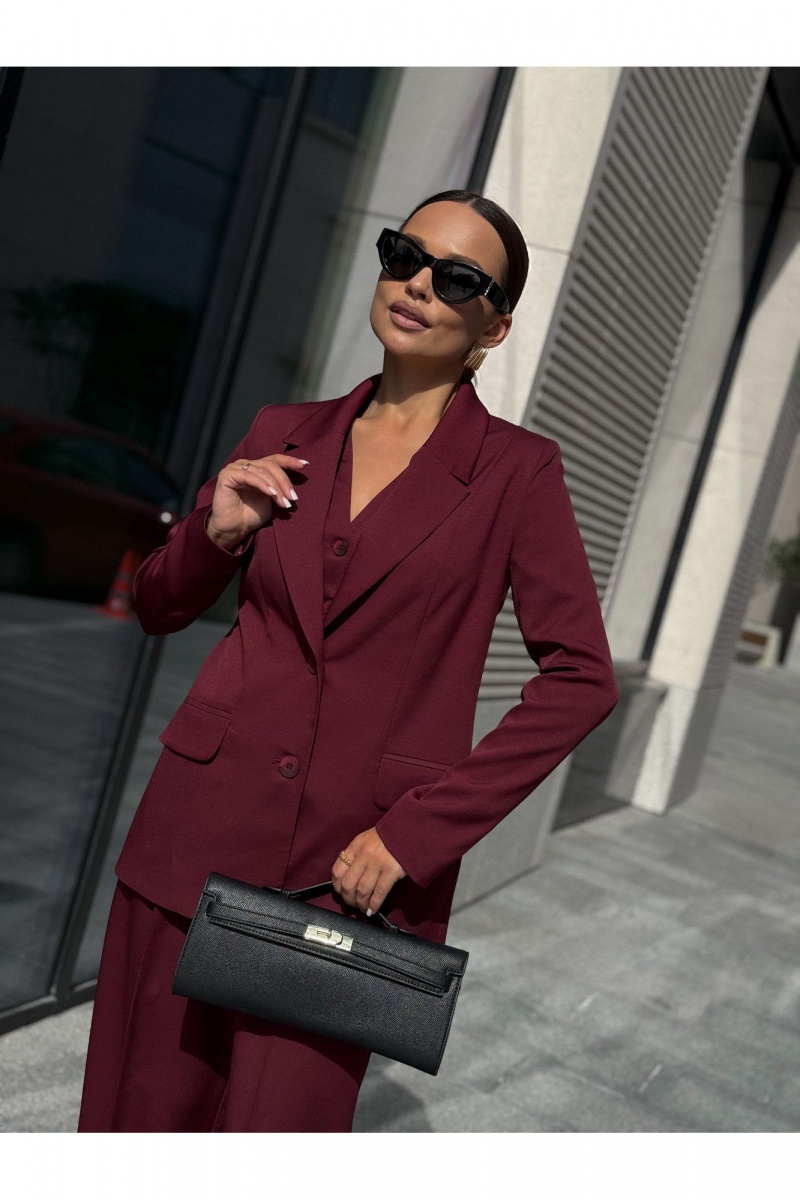 Брючный костюм Dilana VIP 2123 марсала