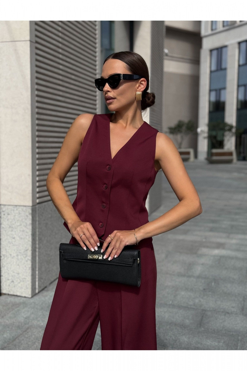 Брючный костюм Dilana VIP 2123 марсала