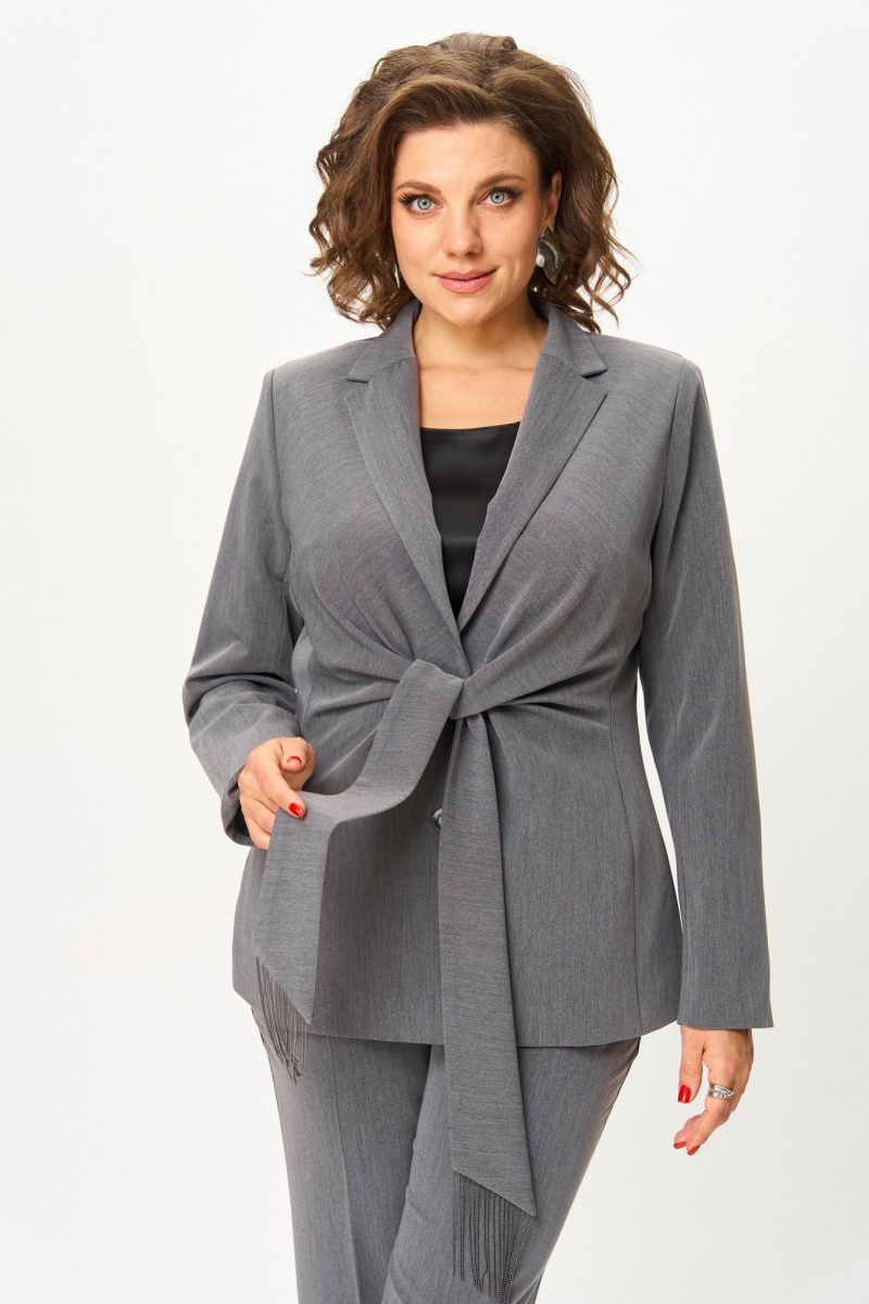 Брючный костюм ANASTASIA MAK 1259 серый