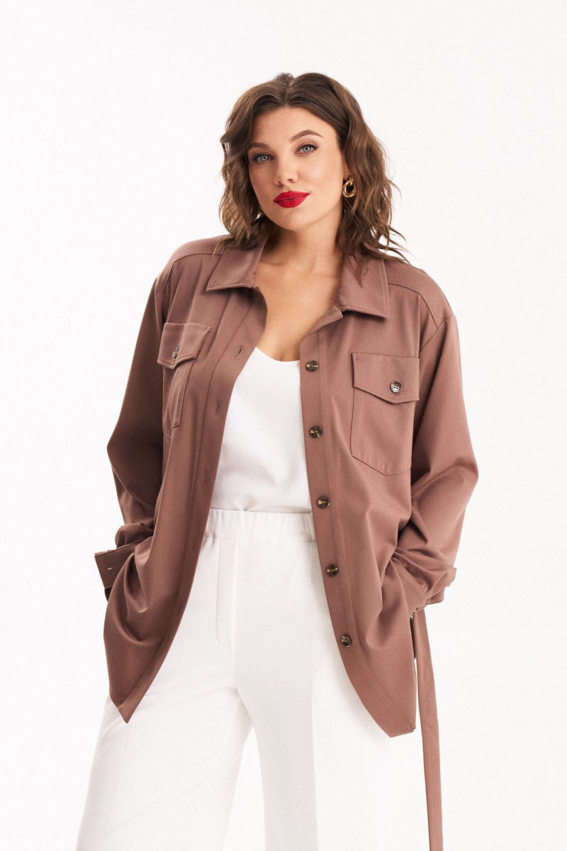 Рубашки Almirastyle 347 коричневый