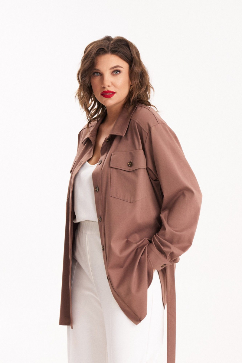 Рубашки Almirastyle 347 коричневый