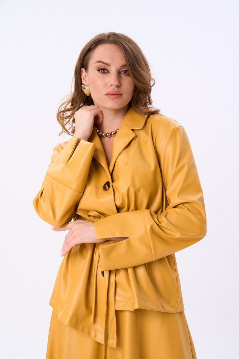 Юбочный костюм NikVa 917-9 горчица