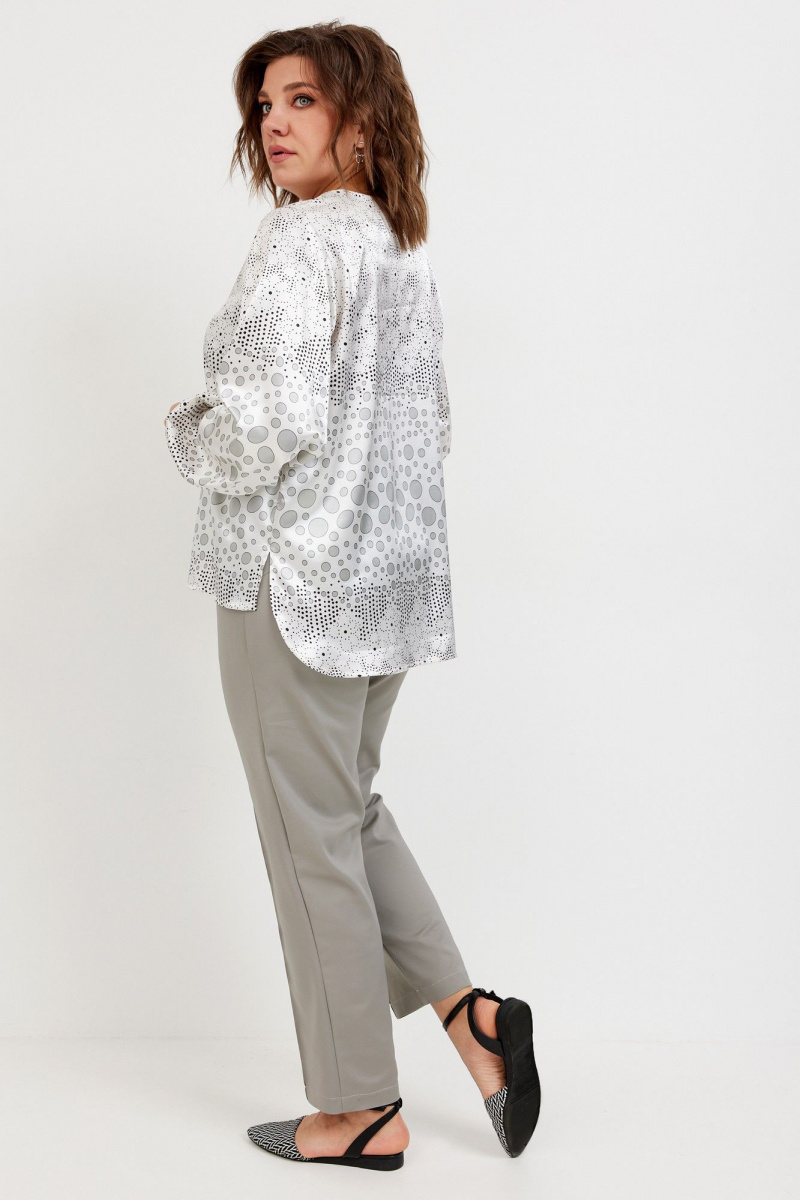 Блузы BegiModa 4142 круги_на_белом