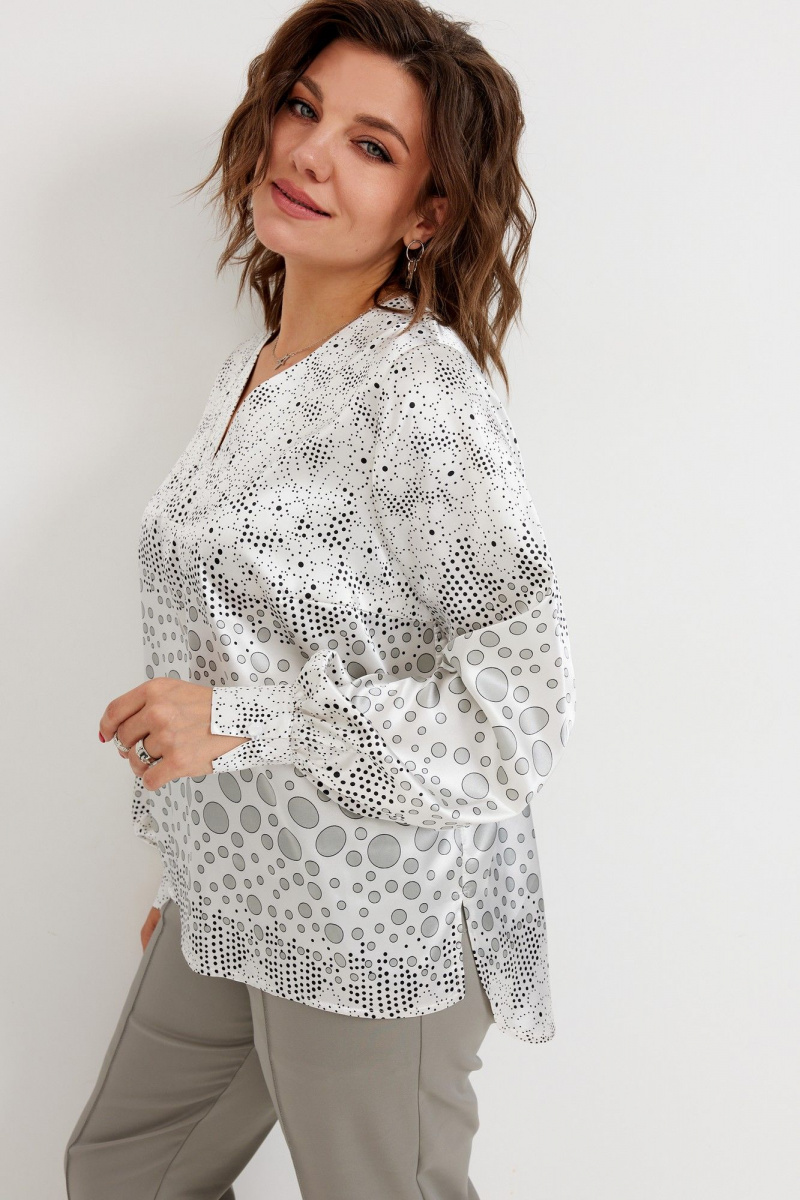 Блузы BegiModa 4142 круги_на_белом