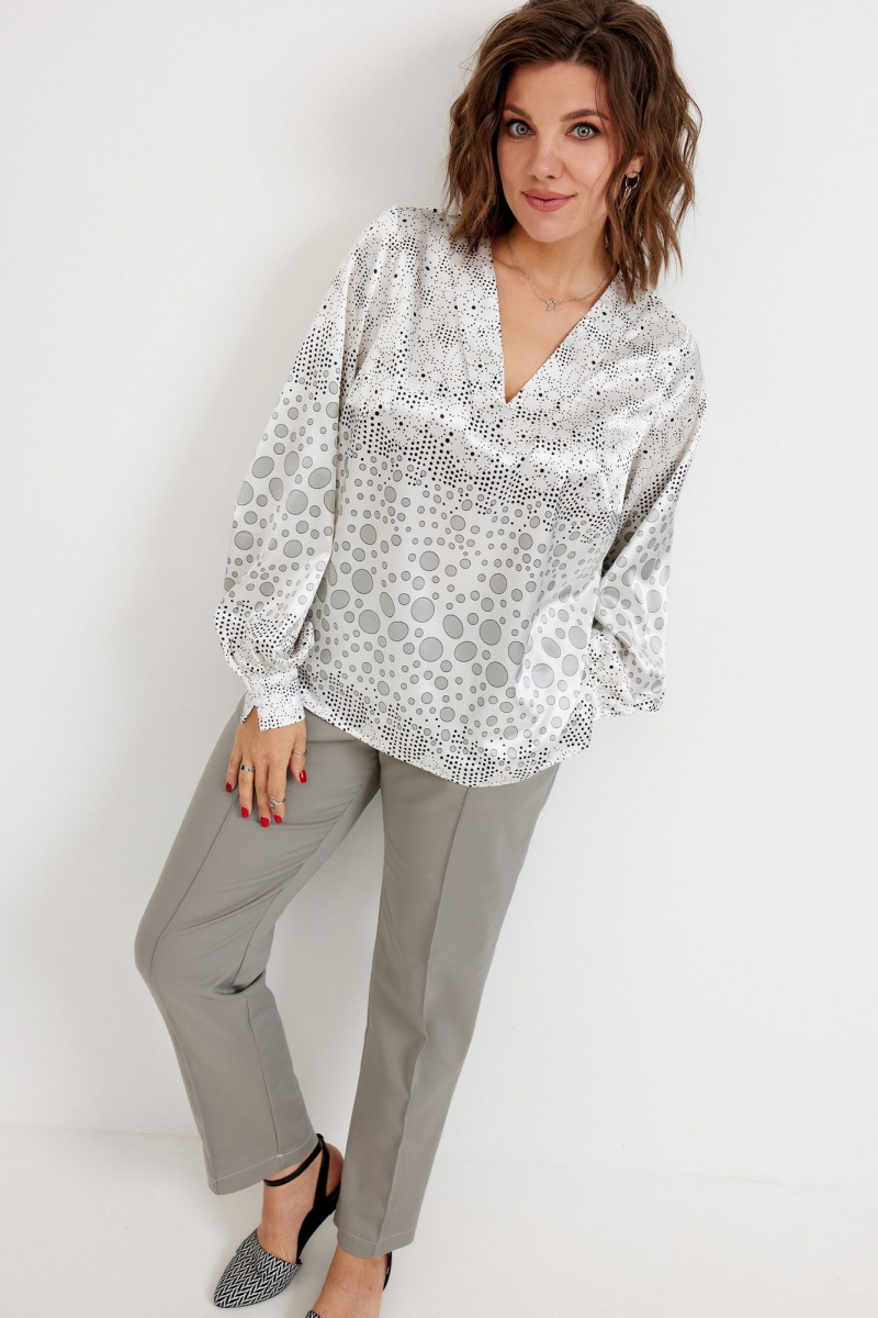 Блузы BegiModa 4142 круги_на_белом