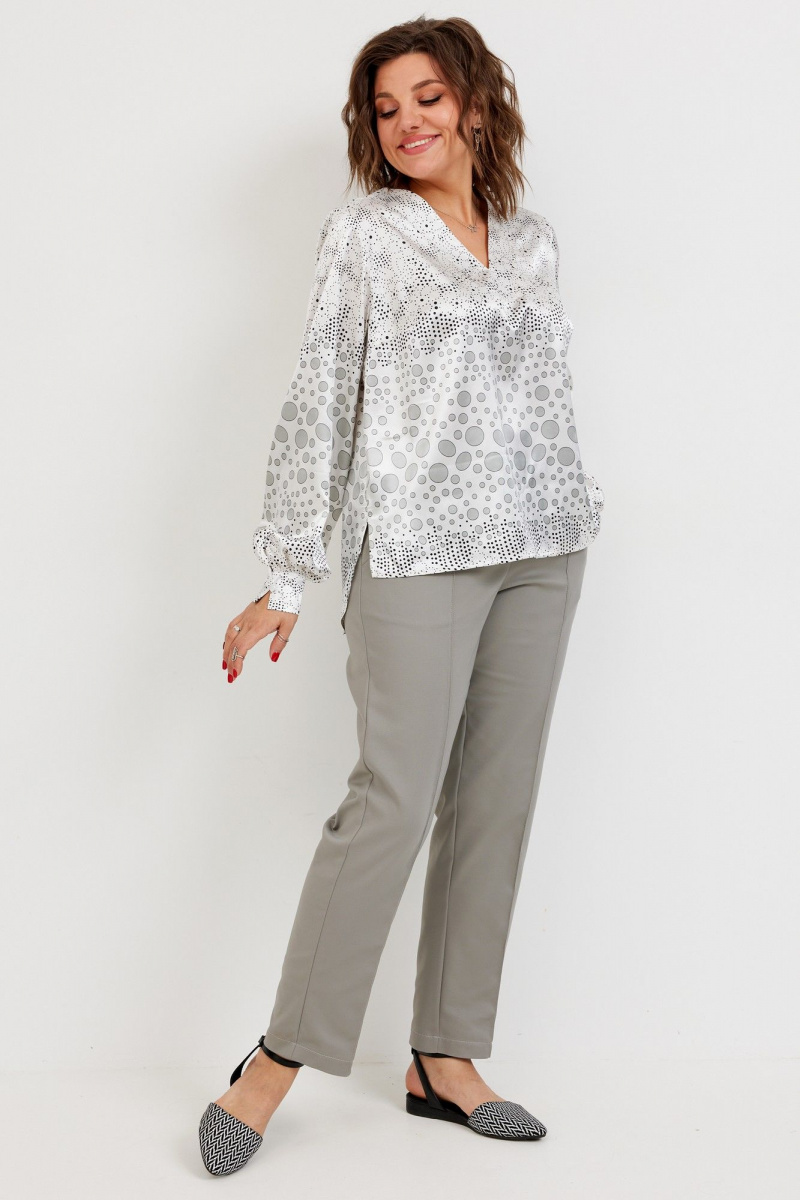 Блузы BegiModa 4142 круги_на_белом