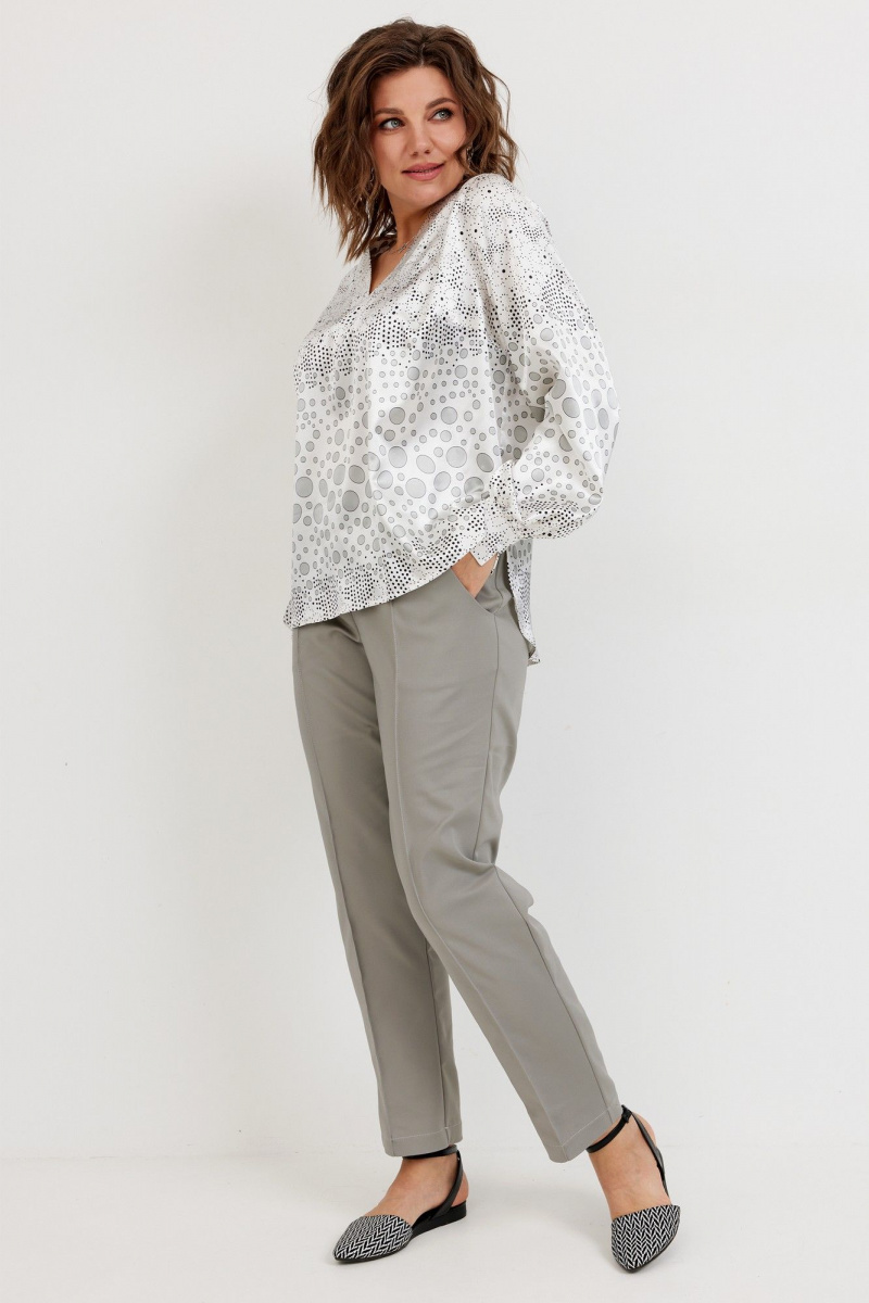 Блузы BegiModa 4142 круги_на_белом