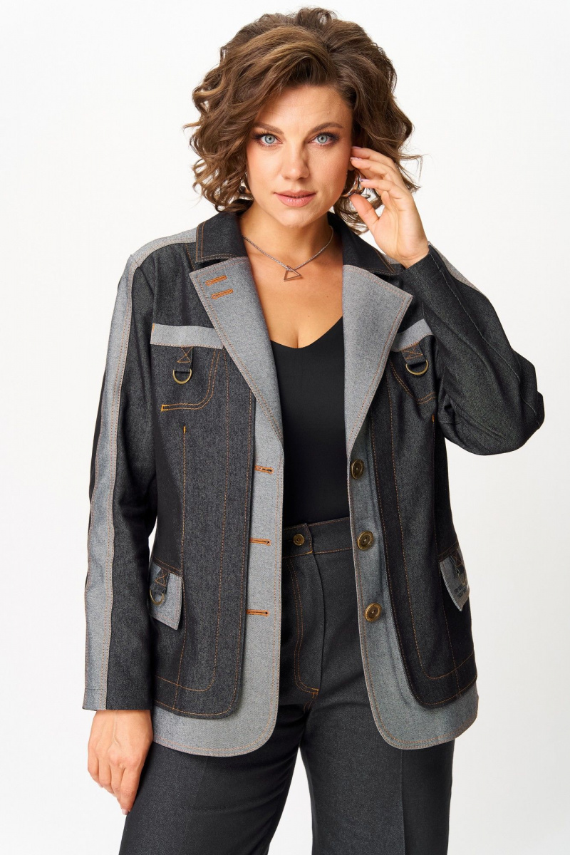 Брючный костюм Aira Style 24239 графит