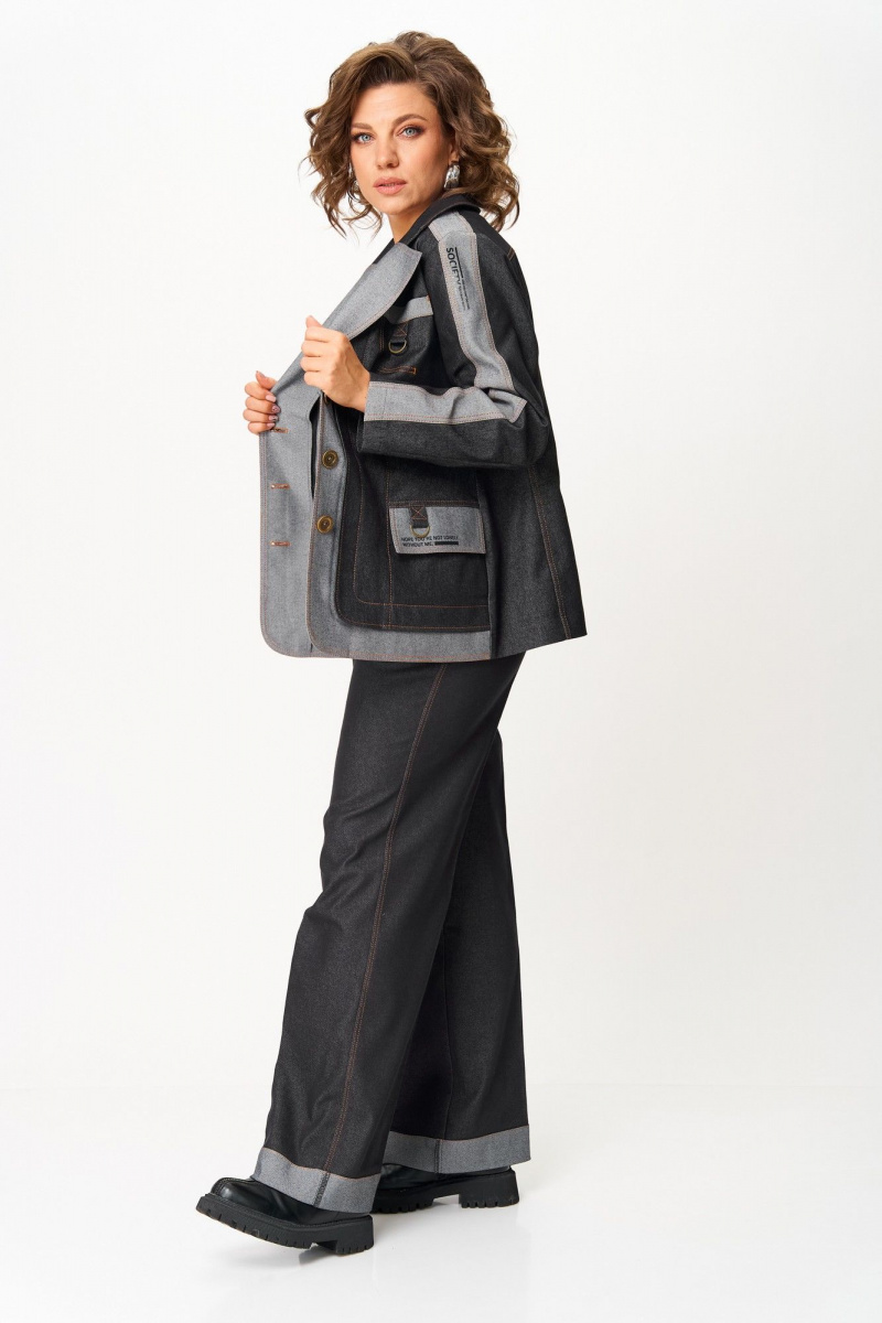 Брючный костюм Aira Style 24239 графит