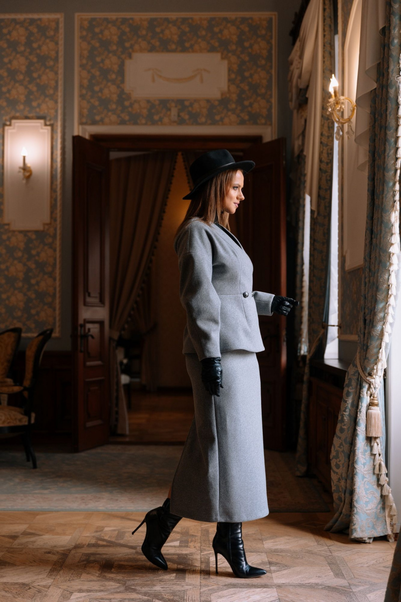 Юбочный комплект Marshop М207 серый