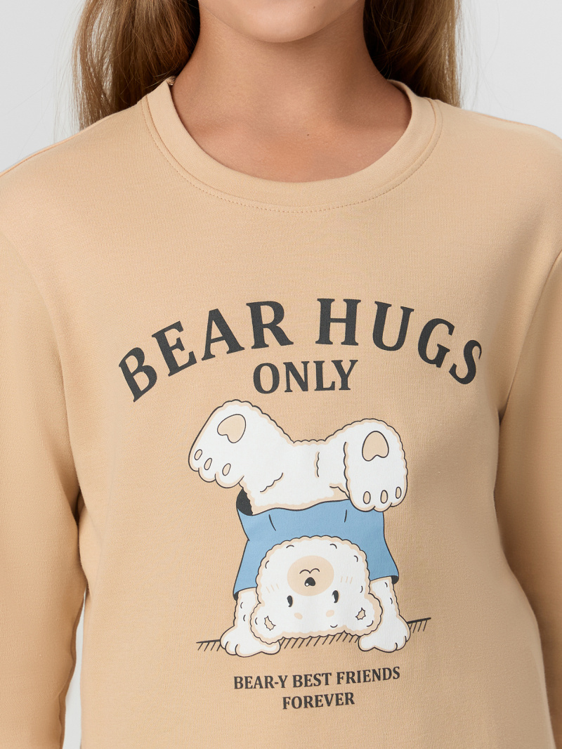 Пижамы Mark Formelle 567743/25-35755ПП-2 обжаренный_миндаль_мишки_на_сине_голубом_3_сл_на_п