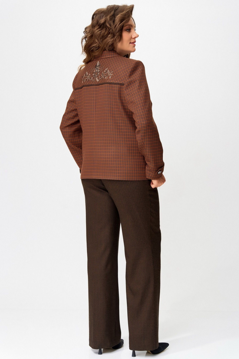 Брючный костюм Fita 3131 терракот+коричневый