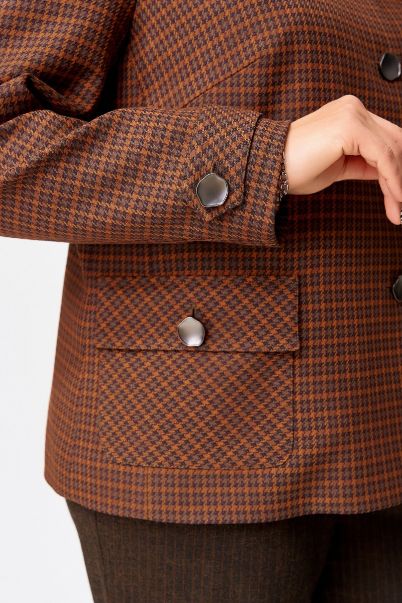 Брючный костюм Fita 3131 терракот+коричневый