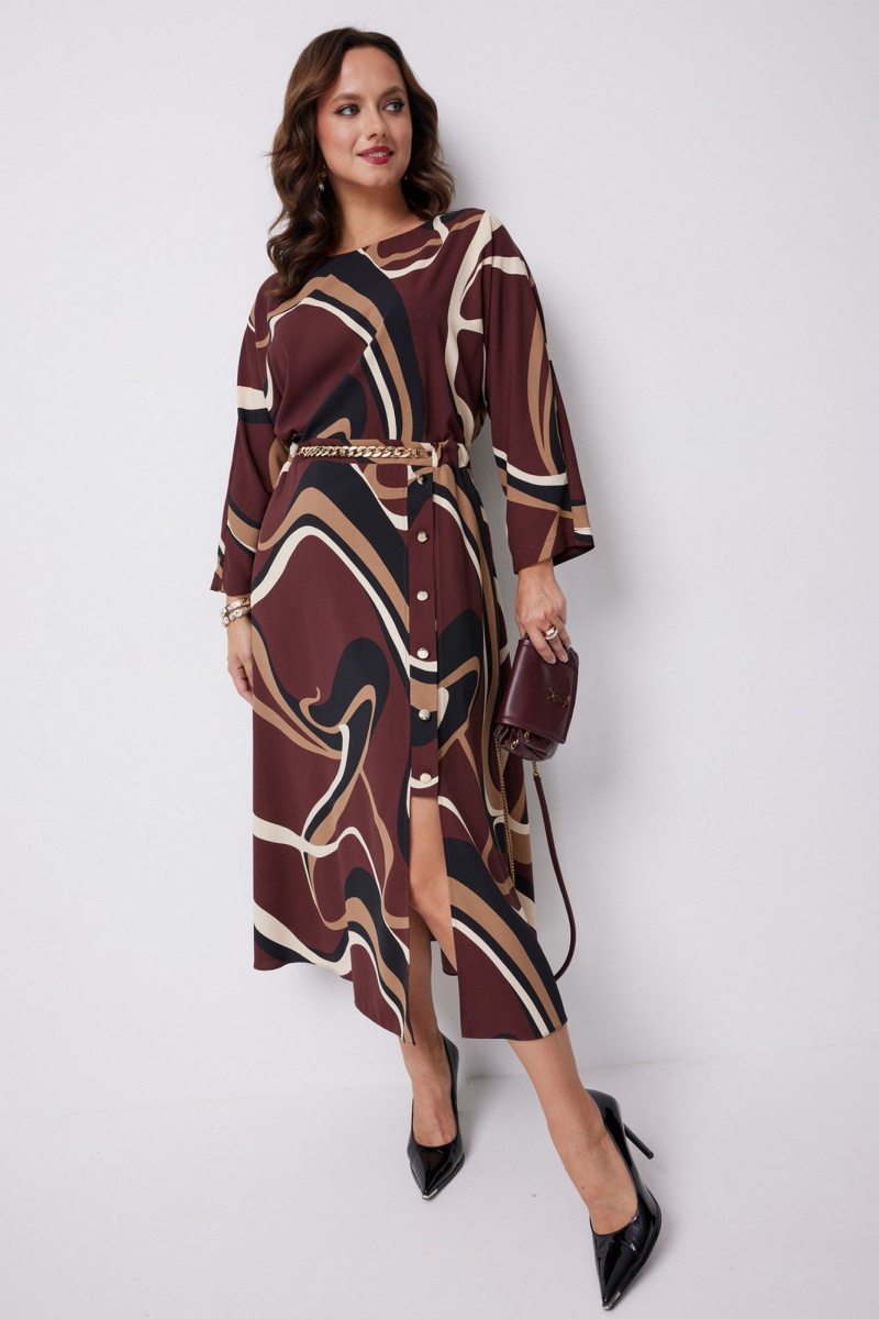 Платья Твой имидж 2256 шоколад_принт