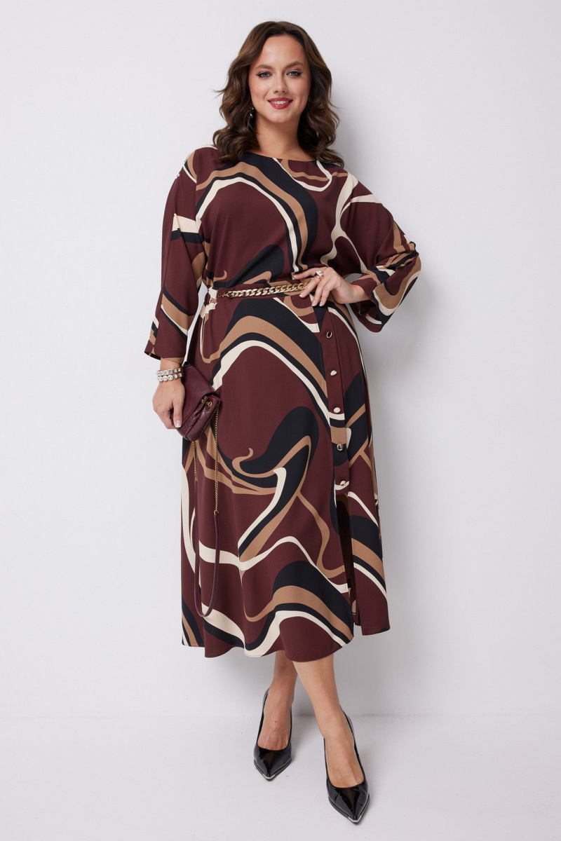 Платья Твой имидж 2256 шоколад_принт