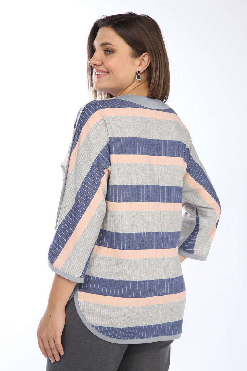 Туники Lady Style Classic 2592/2 серый_с_синим