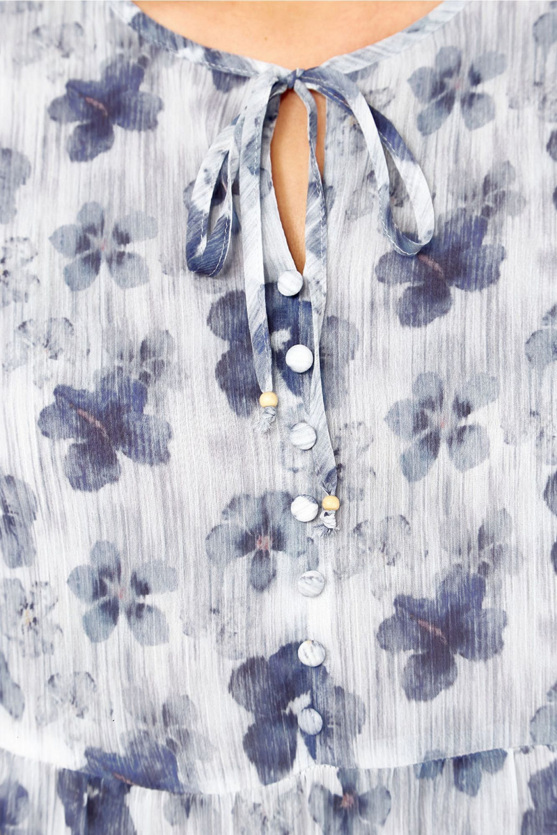 Платья Lady Style Classic 3007/1 синий_с_серым