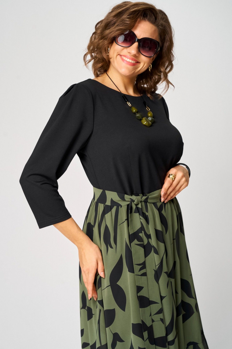 Платья EVA GRANT 7216С принт_олива