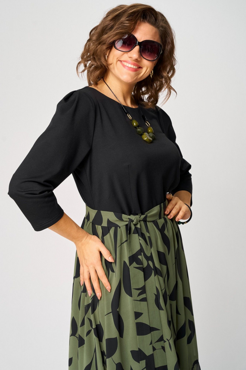 Платья EVA GRANT 7216С принт_олива