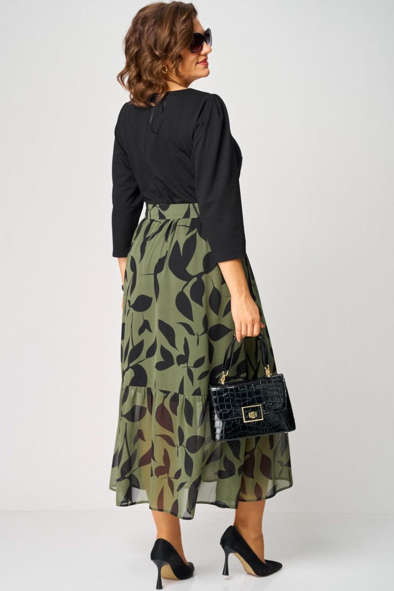 Платья EVA GRANT 7216С принт_олива