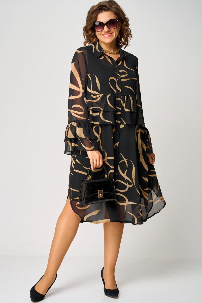 Платья EVA GRANT 7122 принт_ленты