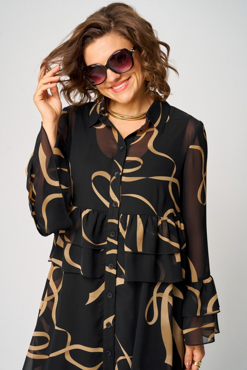 Платья EVA GRANT 7122 принт_ленты