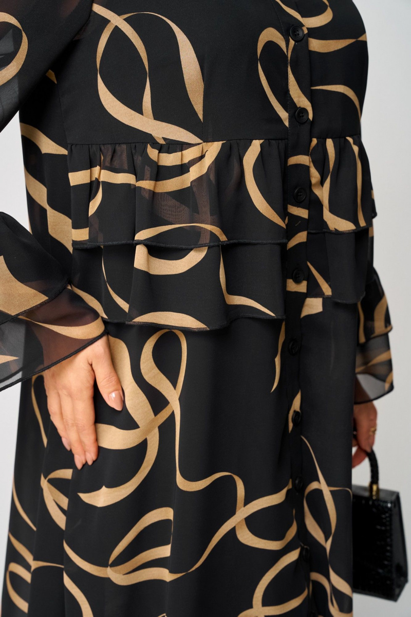 Платья EVA GRANT 7122 принт_ленты