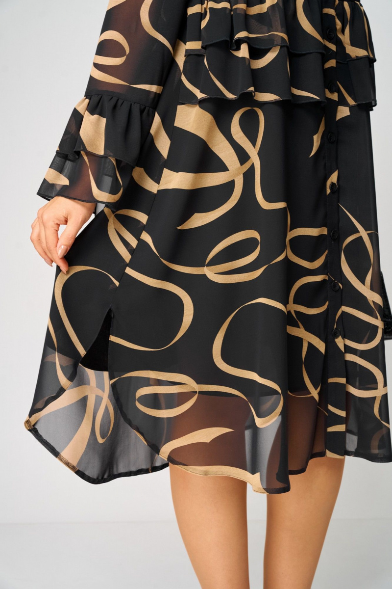 Платья EVA GRANT 7122 принт_ленты