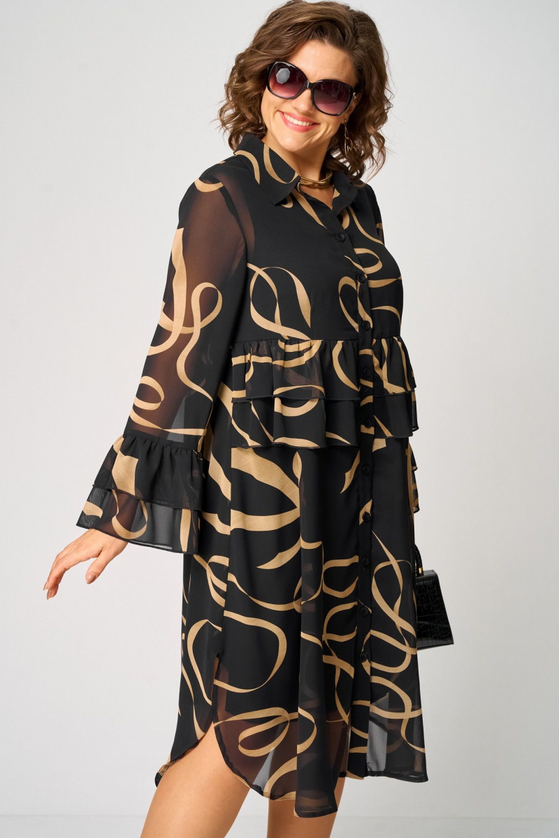 Платья EVA GRANT 7122 принт_ленты