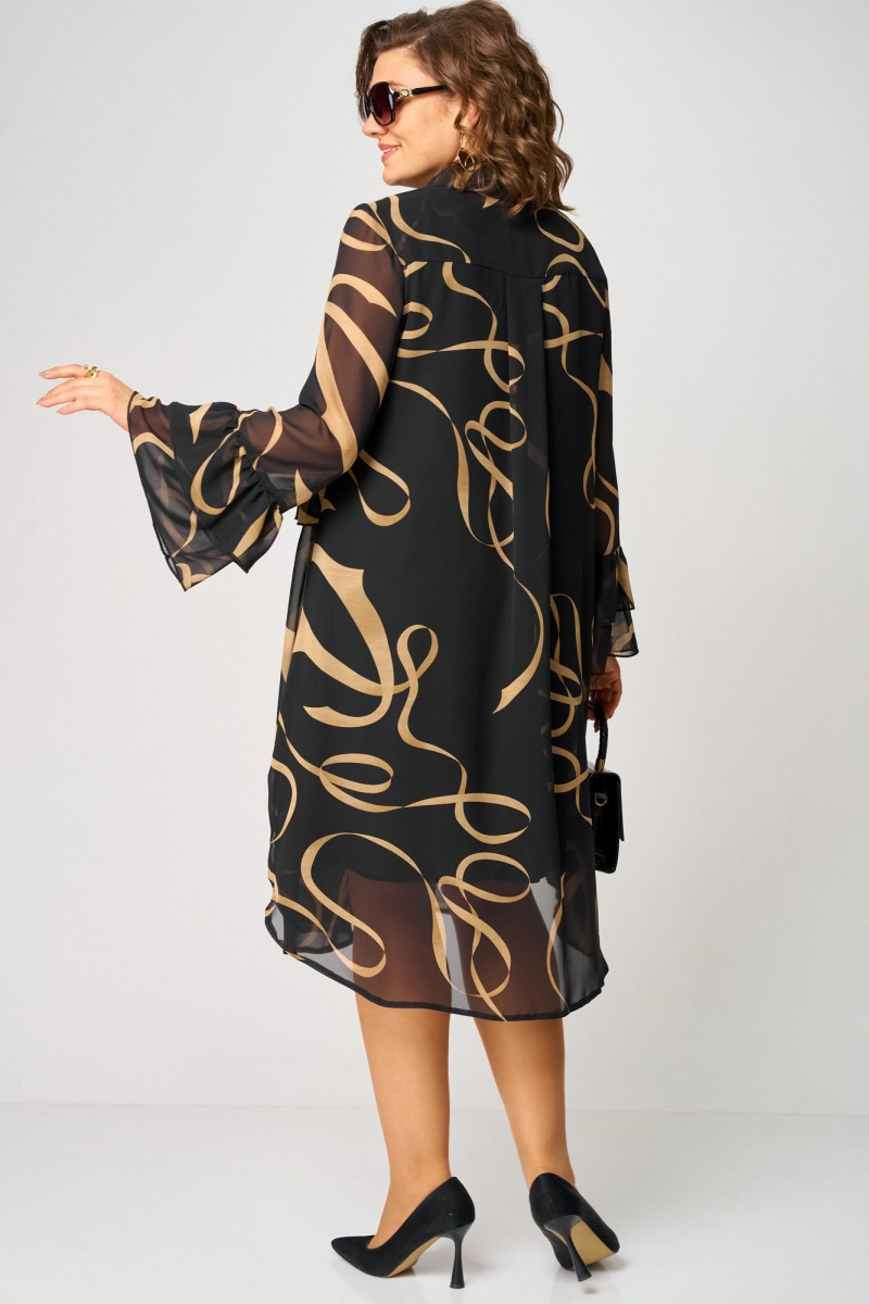 Платья EVA GRANT 7122 принт_ленты