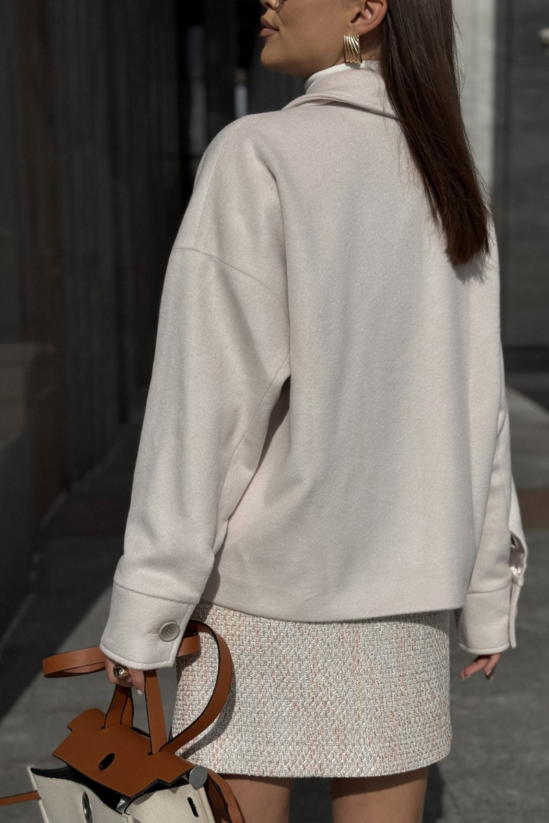 Женское пальто DAVA 7003 жемчужный