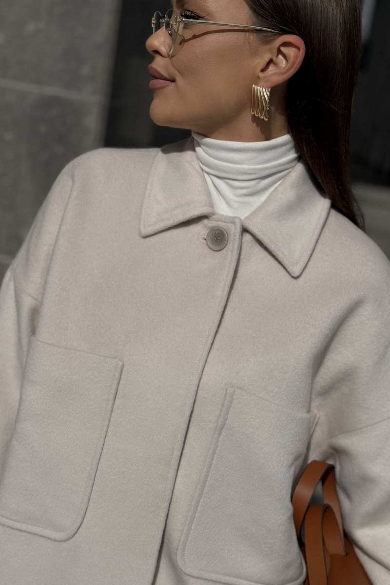 Женское пальто DAVA 7003 жемчужный