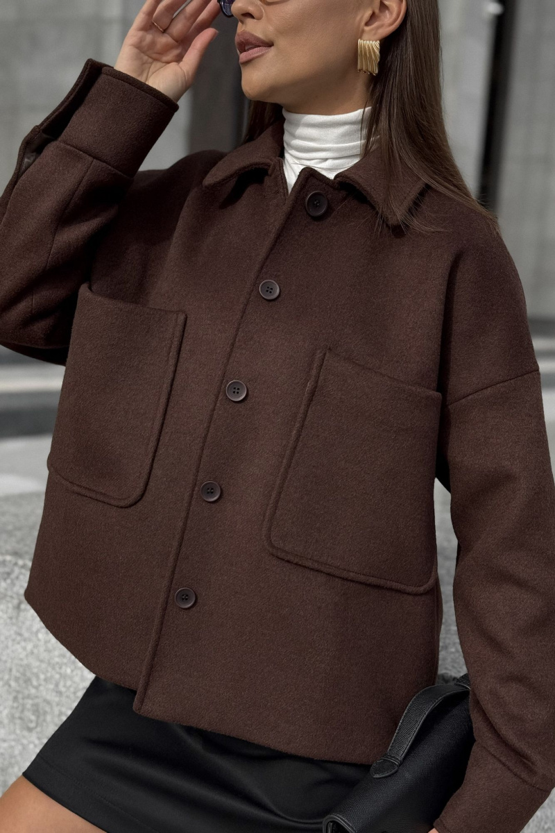 Женское пальто DAVA 7003 шоколадный