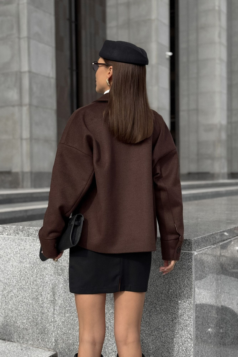 Женское пальто DAVA 7003 шоколадный