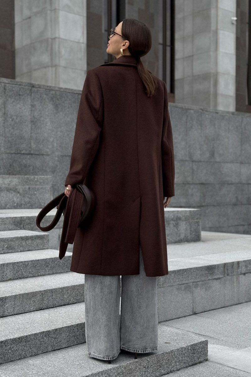 Женское пальто DAVA 7006 шоколадный