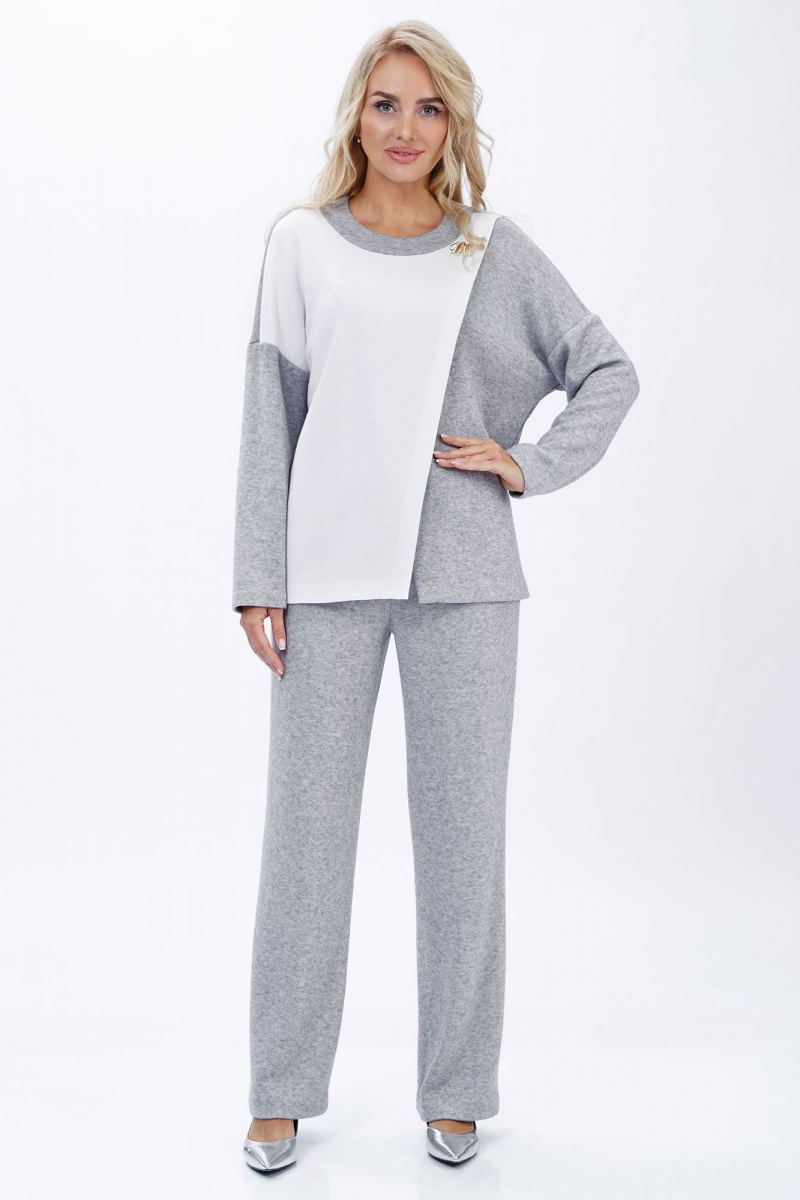 Брючный комплект Alani Collection 2447 серый