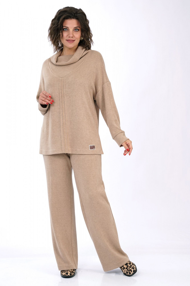 Брючный комплект Alani Collection 2446 бежевый