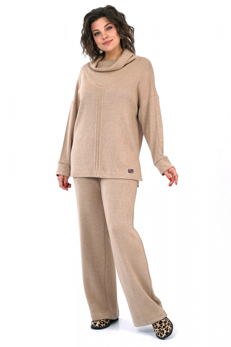Брючный комплект Alani Collection 2446 бежевый
