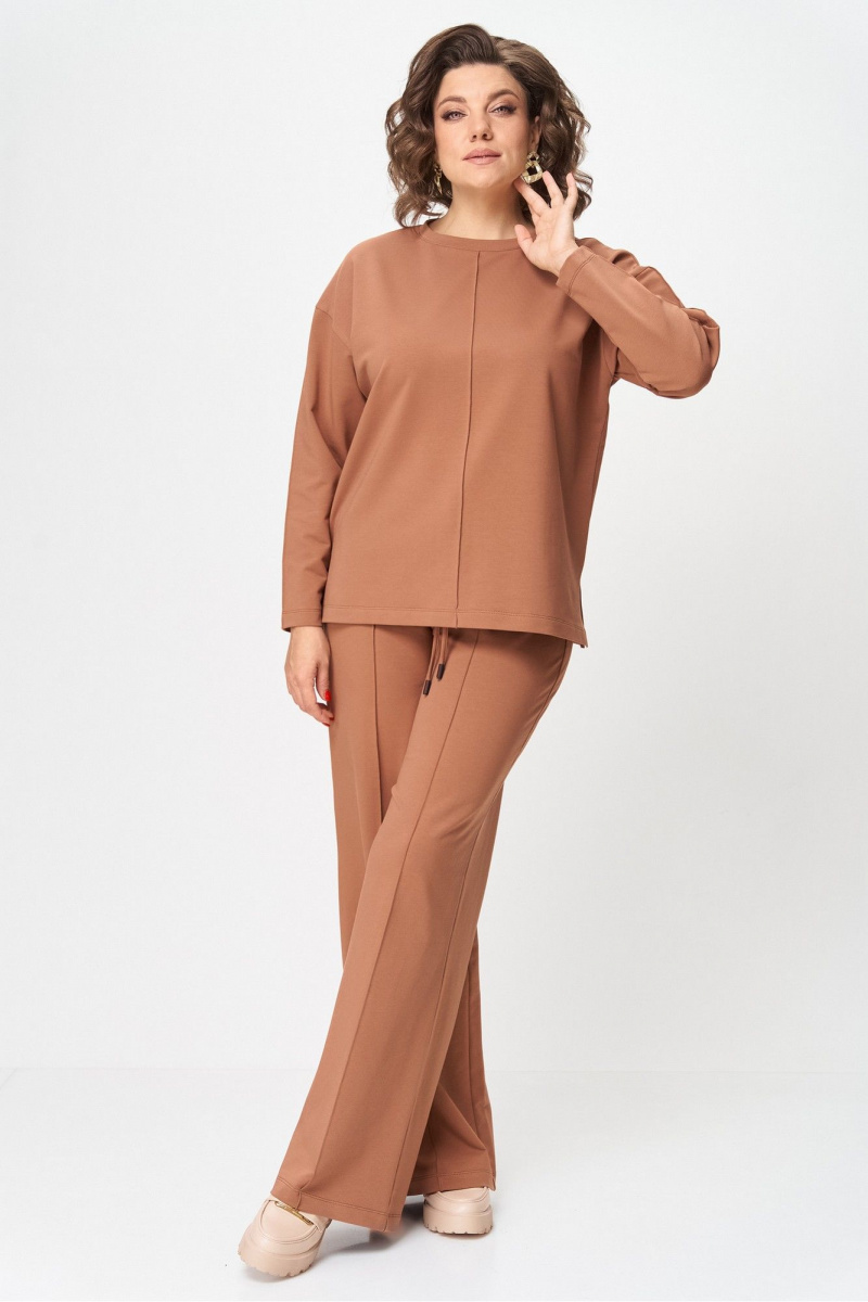 Брючный костюм Rumoda 2144_дл. коричневый