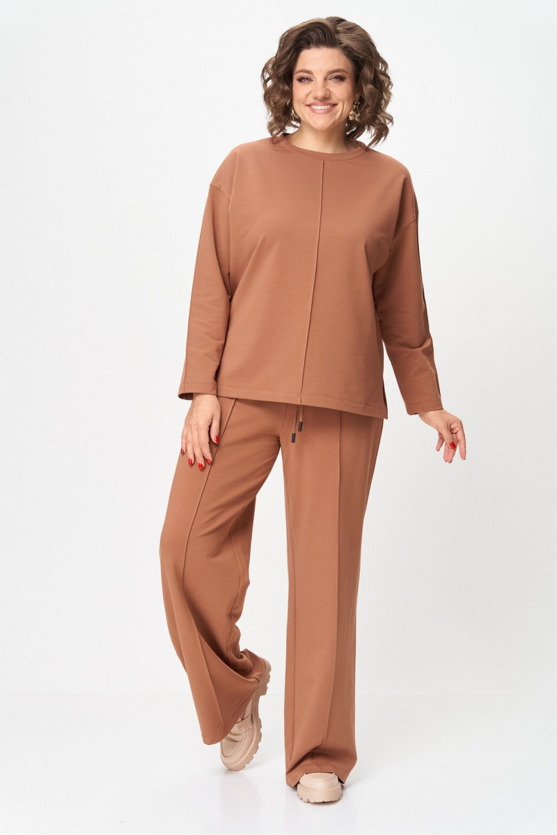 Брючный костюм Rumoda 2144_дл. коричневый