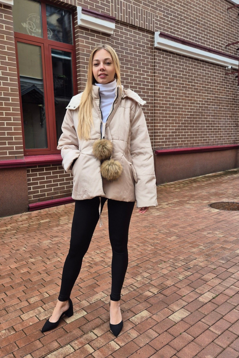 Женская куртка Shymoda 450-25 бежевый