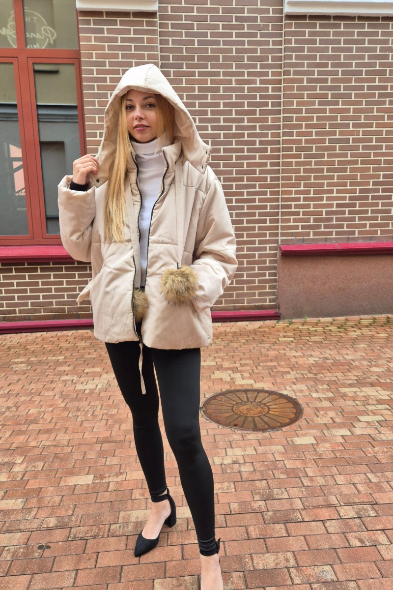 Женская куртка Shymoda 450-25 бежевый