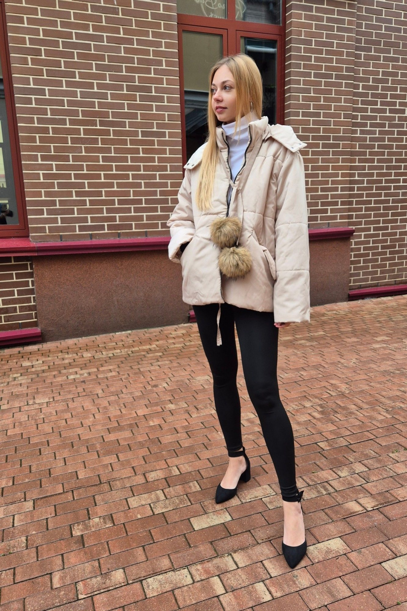 Женская куртка Shymoda 450-25 бежевый