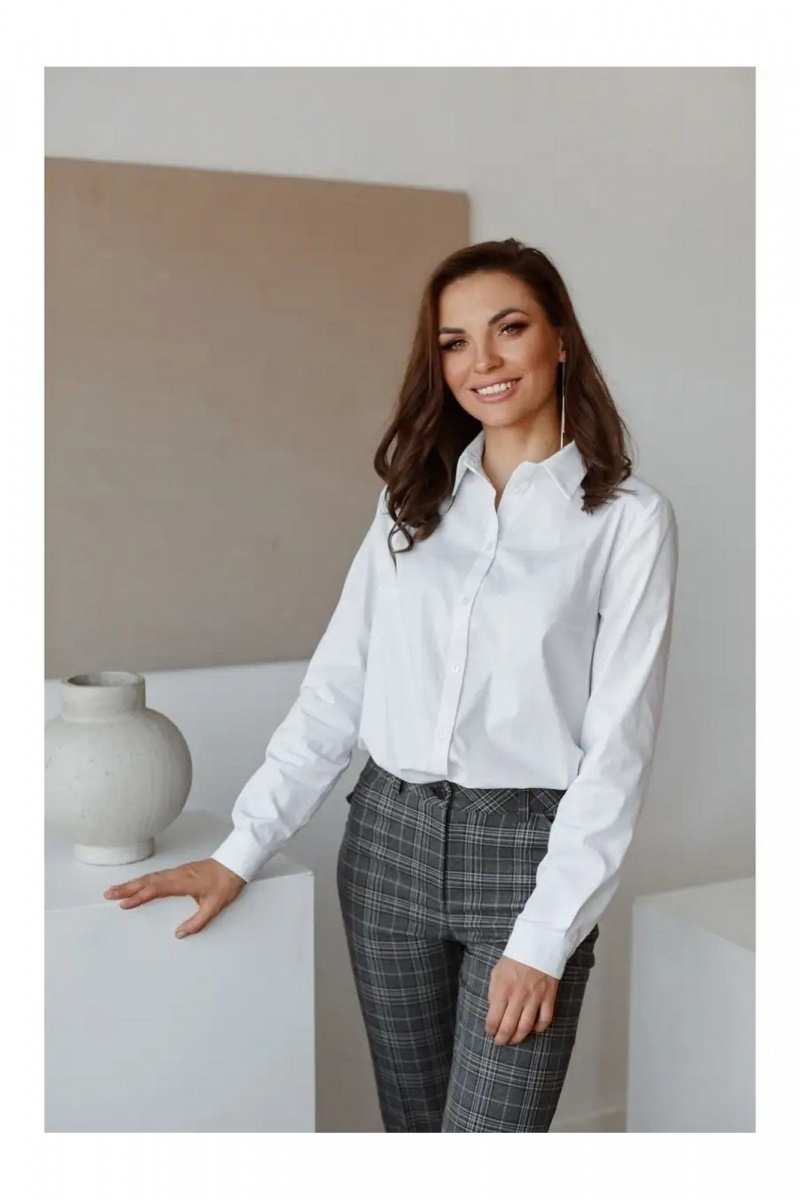 Рубашки MONA STYLE FASHION&DESIGN 24063 белый