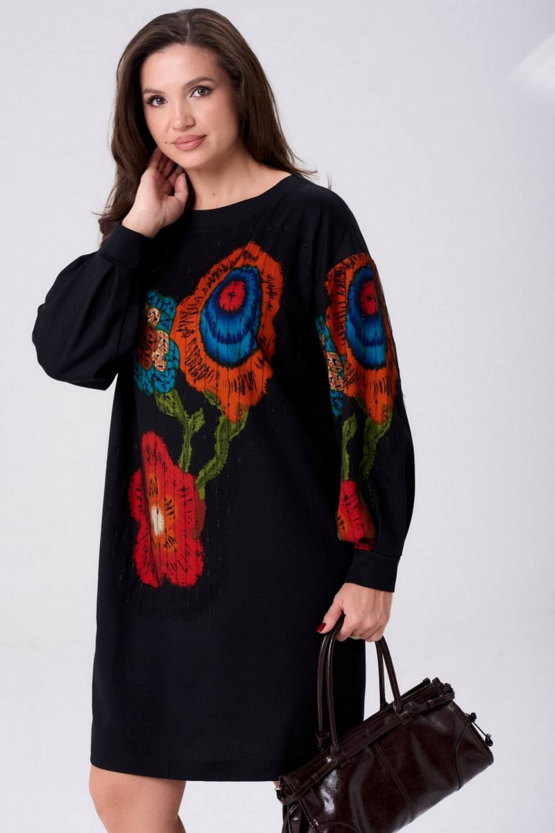 Платья Gizart 5356 оранжевый_зеленый_синий