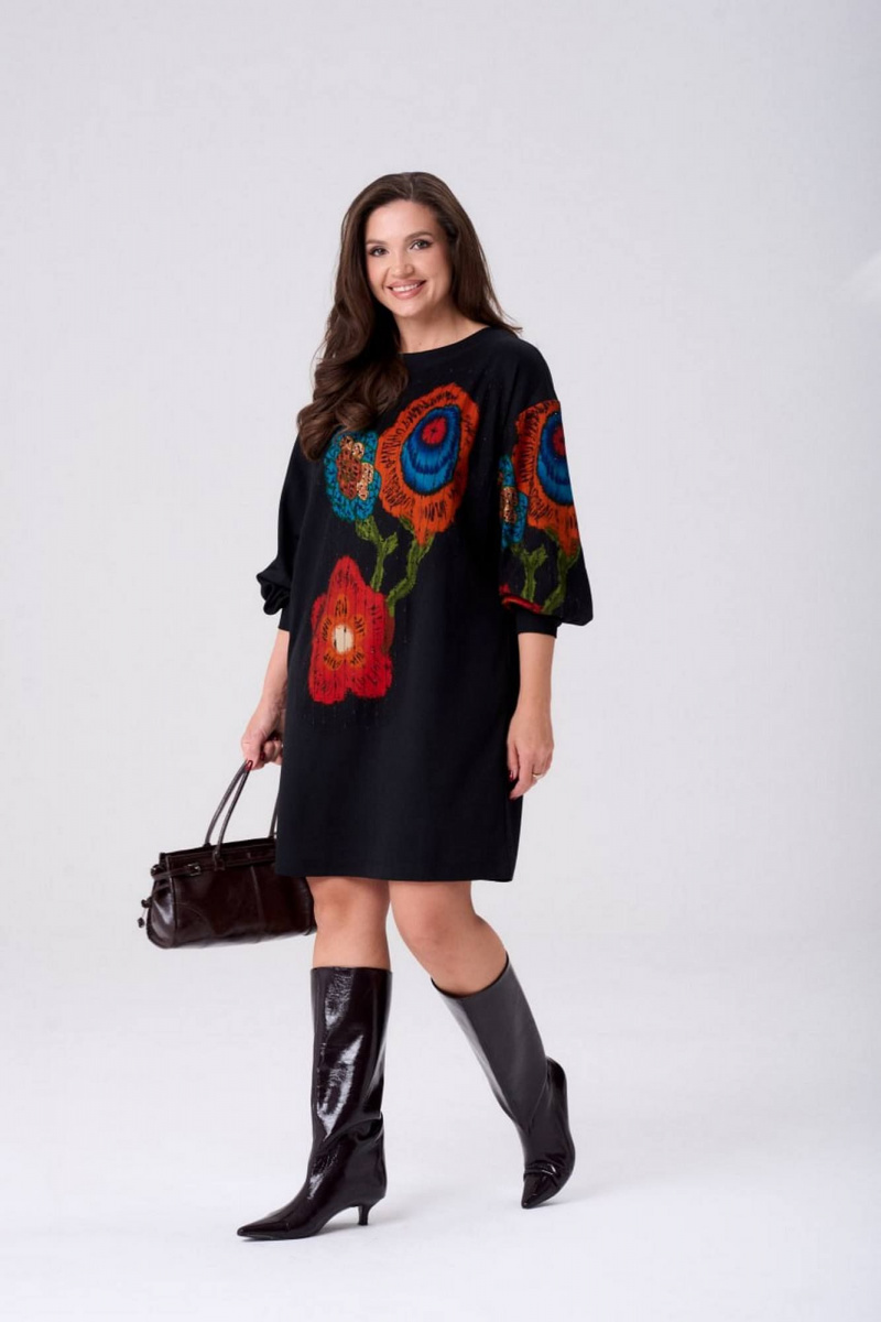 Платья Gizart 5356 оранжевый_зеленый_синий