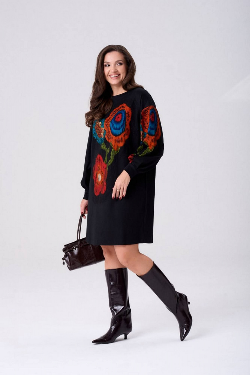 Платья Gizart 5356 оранжевый_зеленый_синий